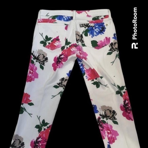 Kate Spade Broome Street White Floral Ankle Jeans Size 30 - Picture 2 of 3